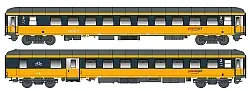 RegioJet - 2dílný set nočních vozů Bdcm + Bcmz